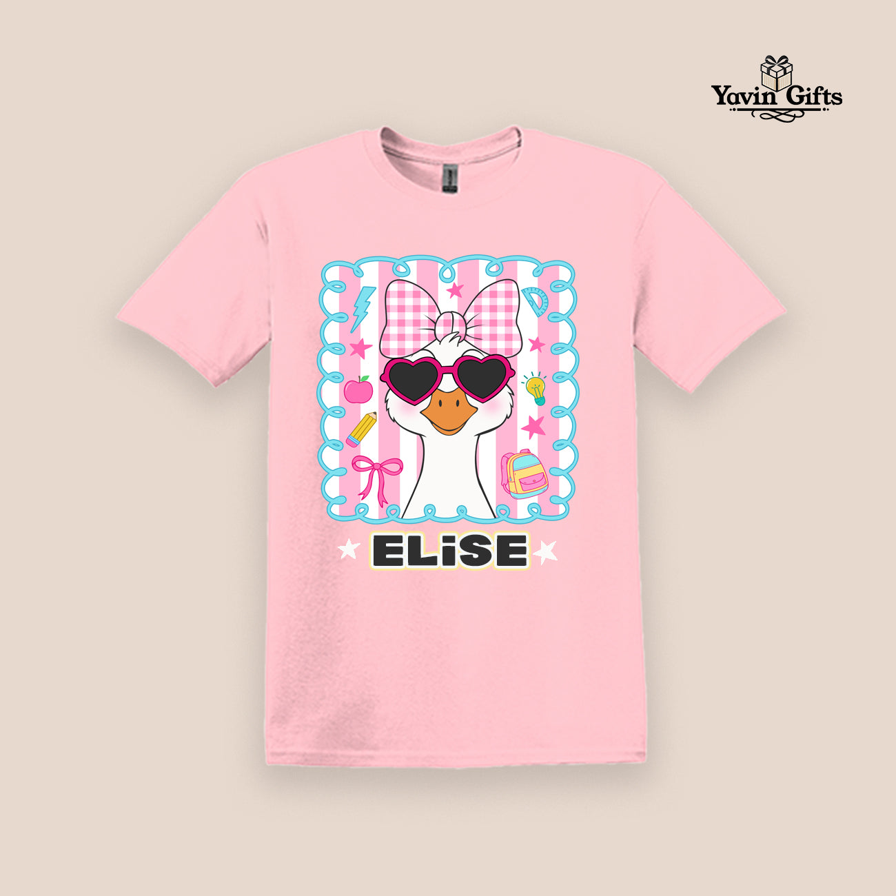 Back to school Goose- Personalized name