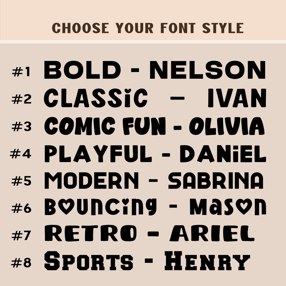 Personalized Name Vinyl Decals